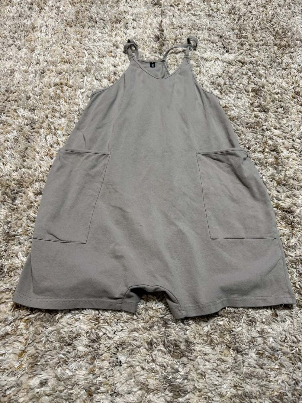 Aut Comprehensive Tank Romper Size S Gray Pocket Shorts